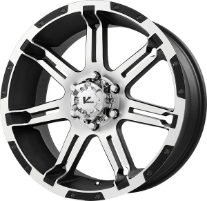 V-Rock OverDrive 20X9 Matte Black and Machined Spokes and Lip