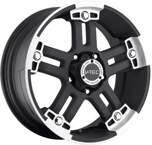 V-Tec 394 WARLORD 22X9.5 black machined face
