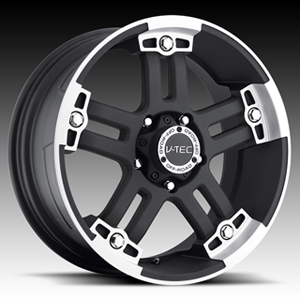 V-Tec Warlord 394 Black Machined 17 X 8.5 Inch Wheels