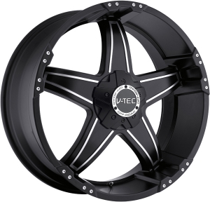 V-Tec 395 WIZARD 22X9.5 black machined face