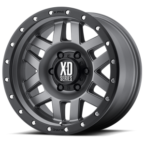 XD Series XD128 Machete 17X8.5 Matte Gray with Black Rimg