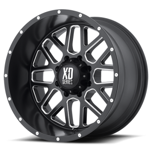 XD Series XD820 Grenade 17X8.5 Satin Black with Milling