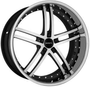 Zenetti Bellagio 20X8.5 Machined Black Chrome Lip