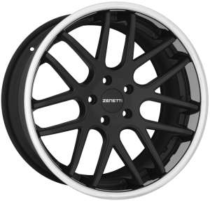 Zenetti Torino 20X10 Flat Black Chrome Lip