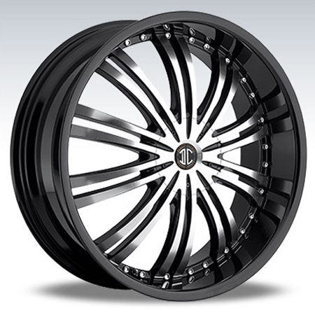 II Crave Number 1 22 X 8.5 Inch Rims (Glossy Black/Machined Face/Glossy ...