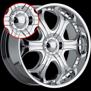 Akuza 504 Spur Chrome Caps (e83)