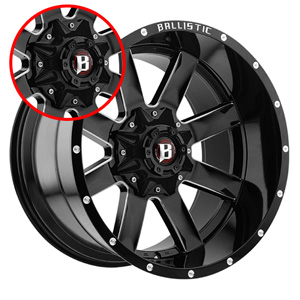 Ballistic 959 Rage Gloss Black Milled Cap