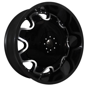 Rockstarr 620 Black Center Caps