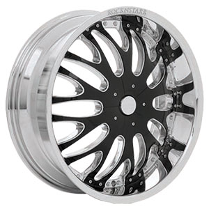 Rockstarr 525 Black Center Caps