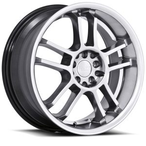 Ruff R953 Ruff Racing R952 Rims (Hyper Silver with Machined Pin Stripe) | 17 X 7.5