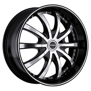 Strada Sole Black with Machined Face Center Cap